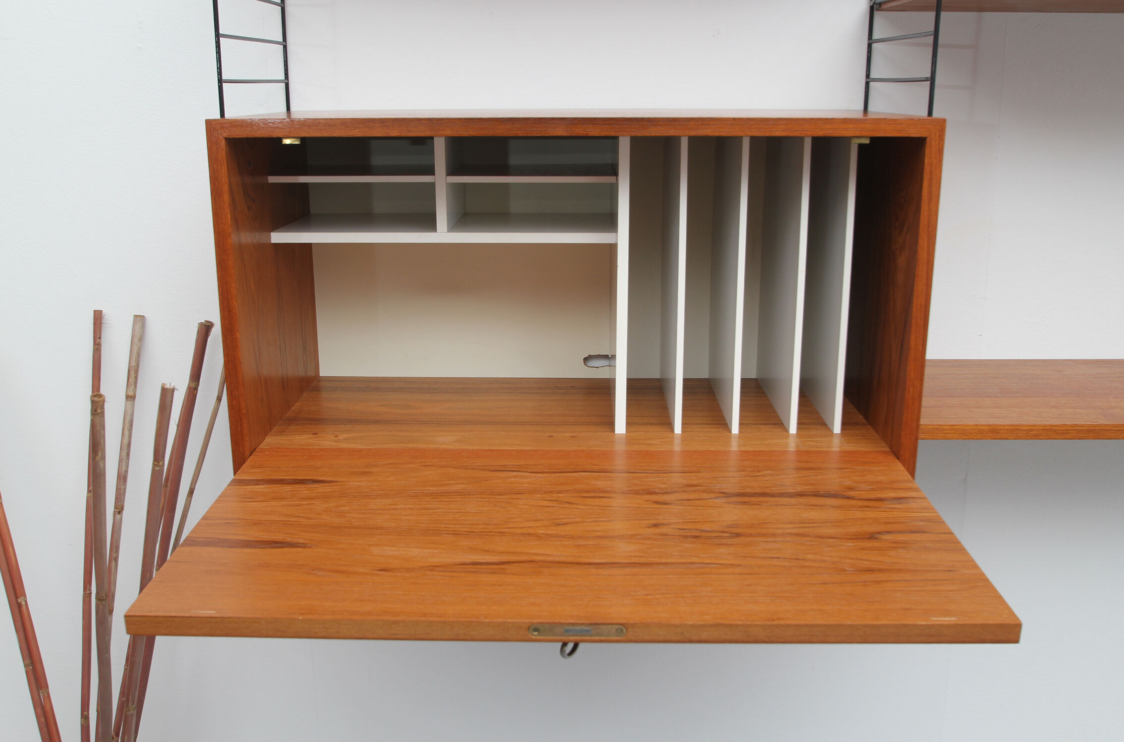 1960s wall unit teak Nisse Strinning, with secretary