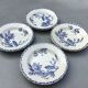 Set of 8 hollow plates Opaque porcelain from Gien decoration Cactus