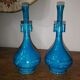 Paire de vases bleu japonisant Th.Deck