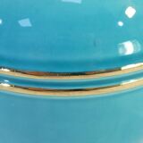 Pair of TURQUOISE BLUE AND GOLD VERCERAM vase