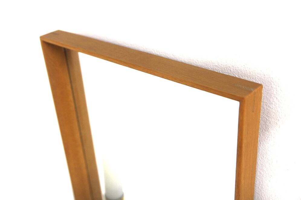 Scandinavian oak mirror, Sweden 1960