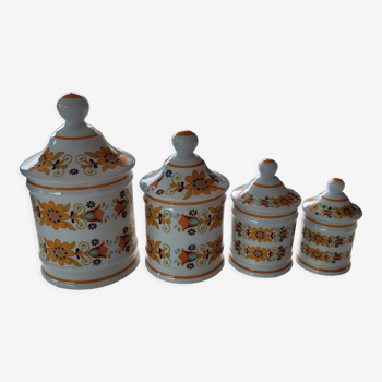 4 pots de cuisine vintage