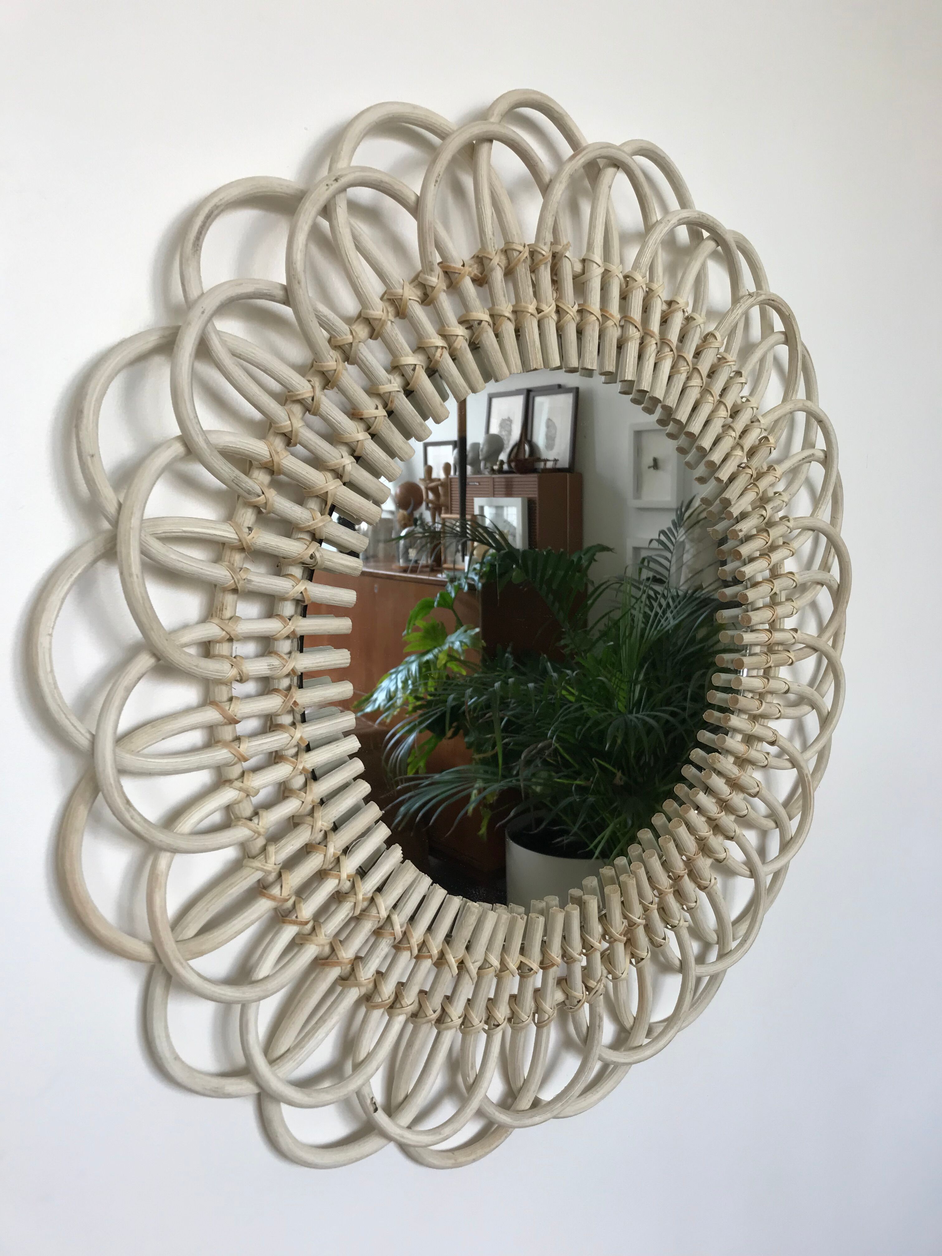 Rattan Sun mirror 58 x 58 cm