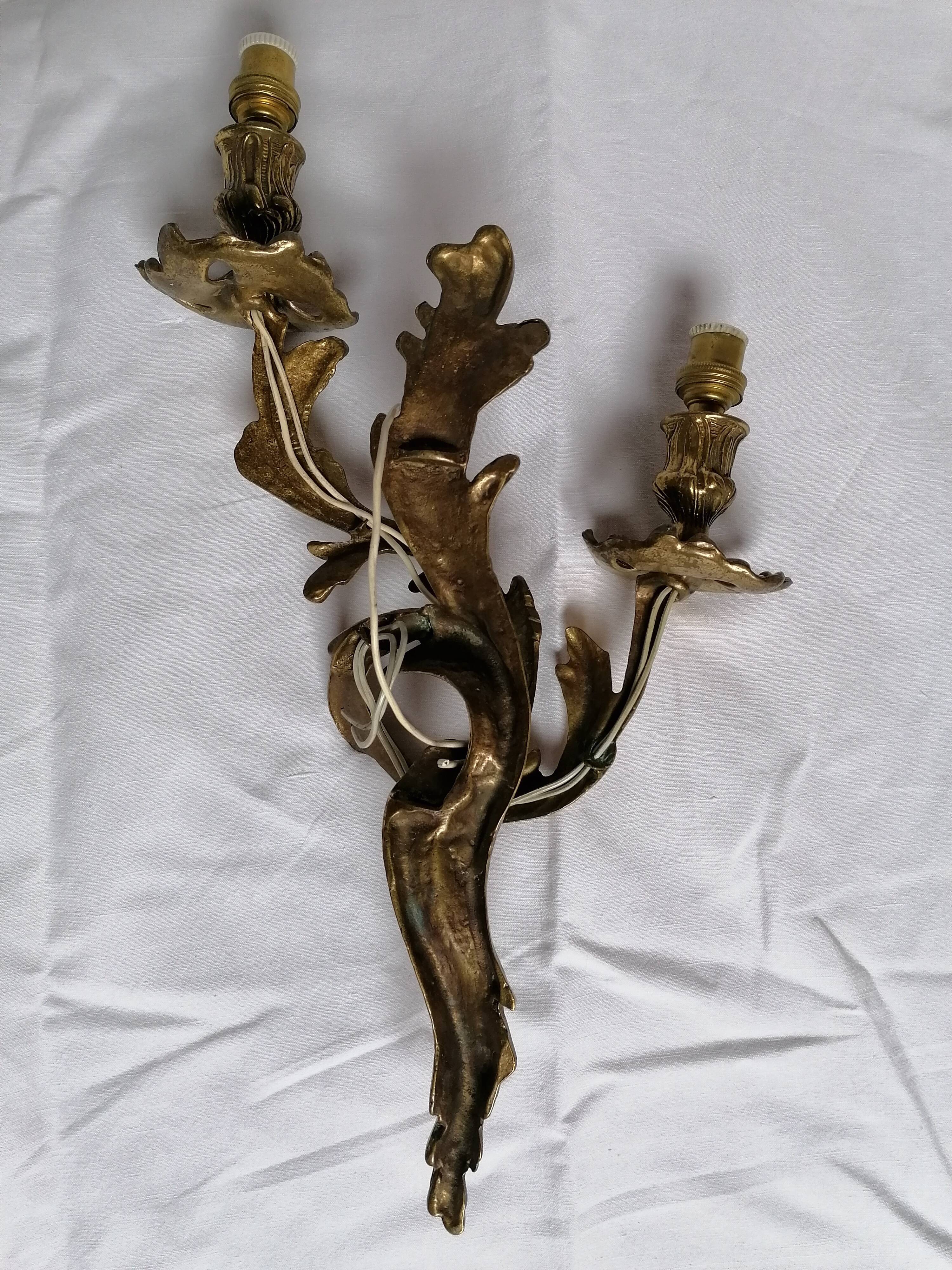 Wall light bronze style Louis XV