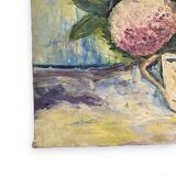 Oil on canvas Still Life with Flowers signed A. Bureau