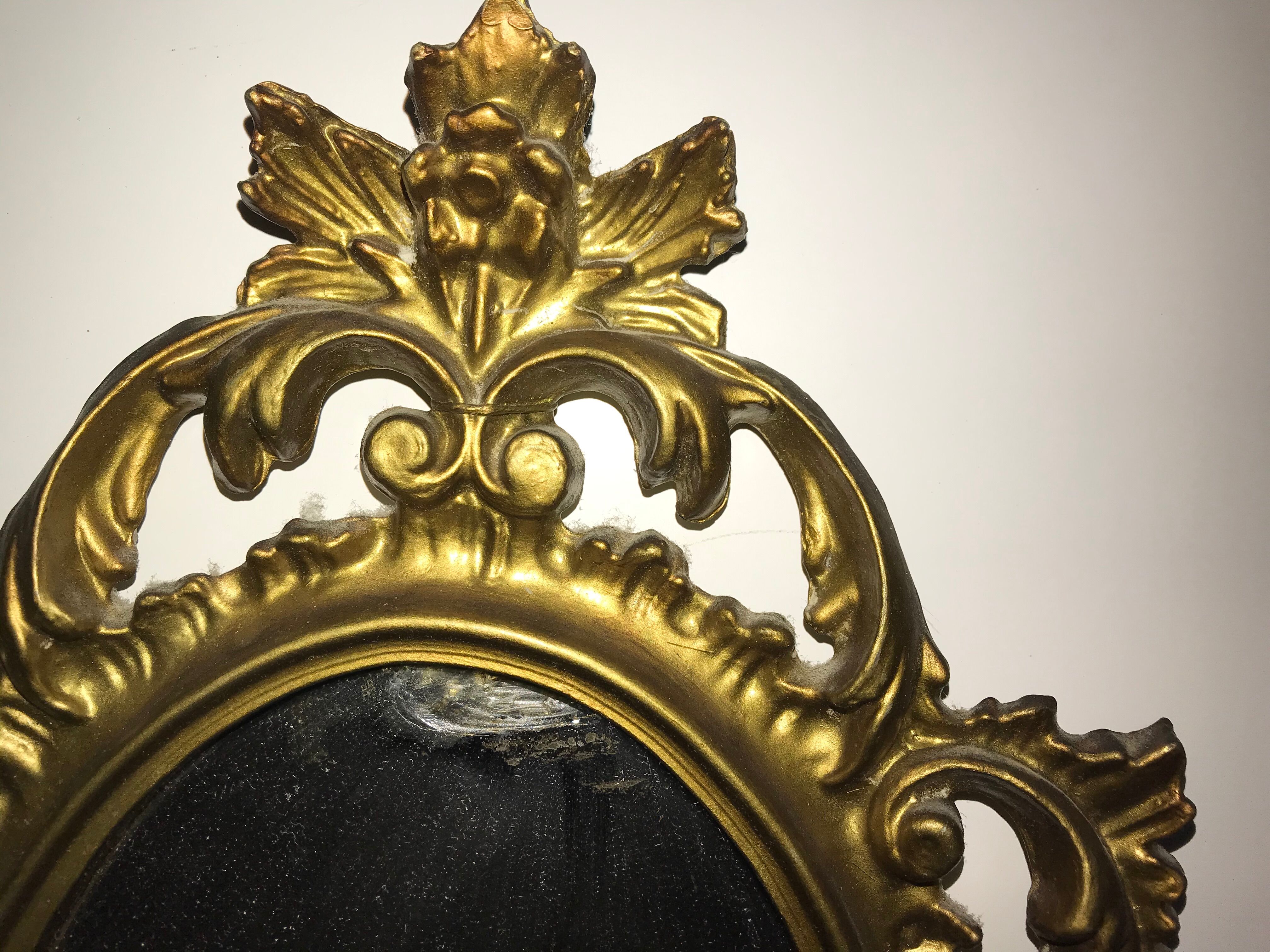 Golden mirror 19x29cm