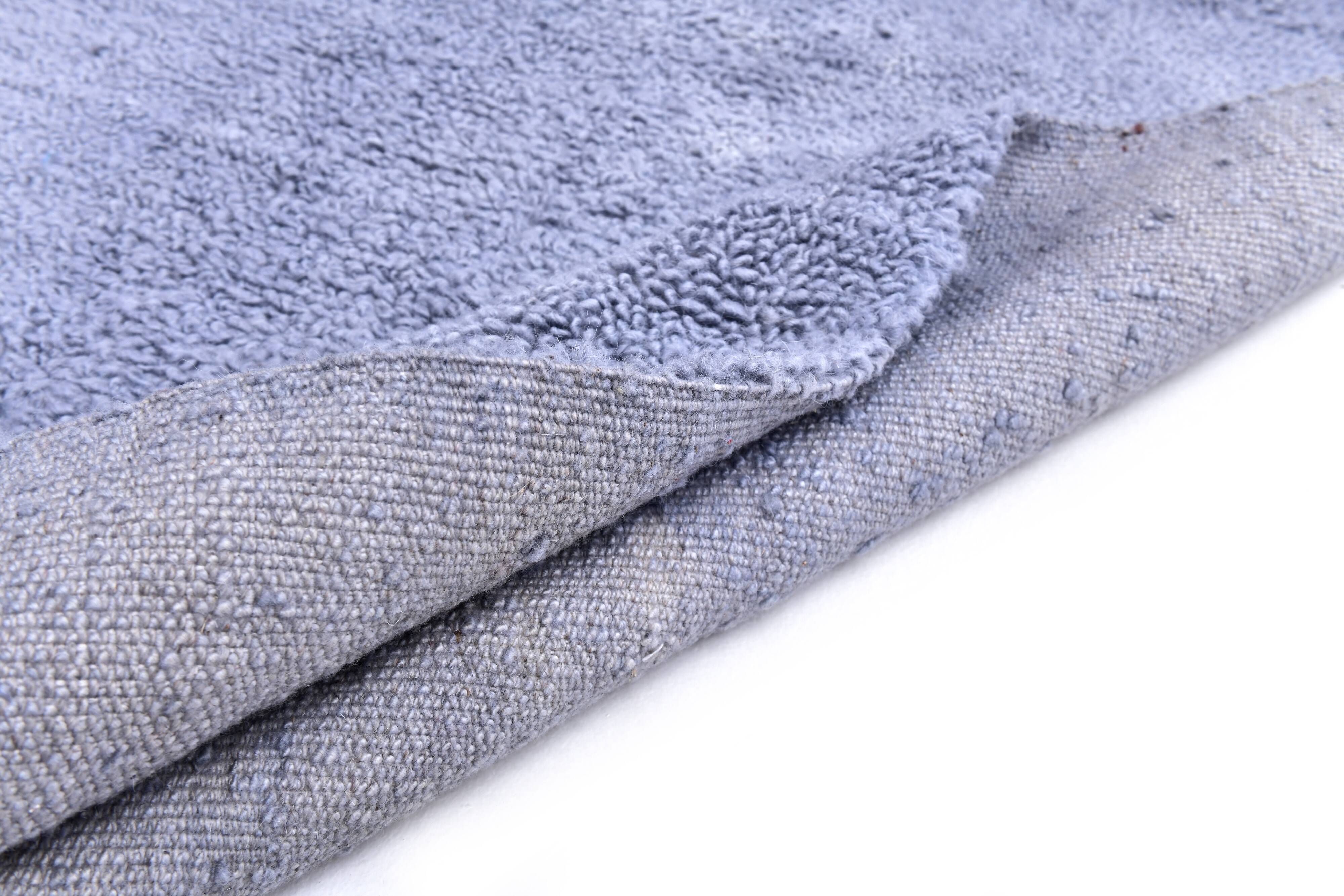 4x7 Sky Blue Handmade Turkish Vintage Rug 134x223Cm SK 240773