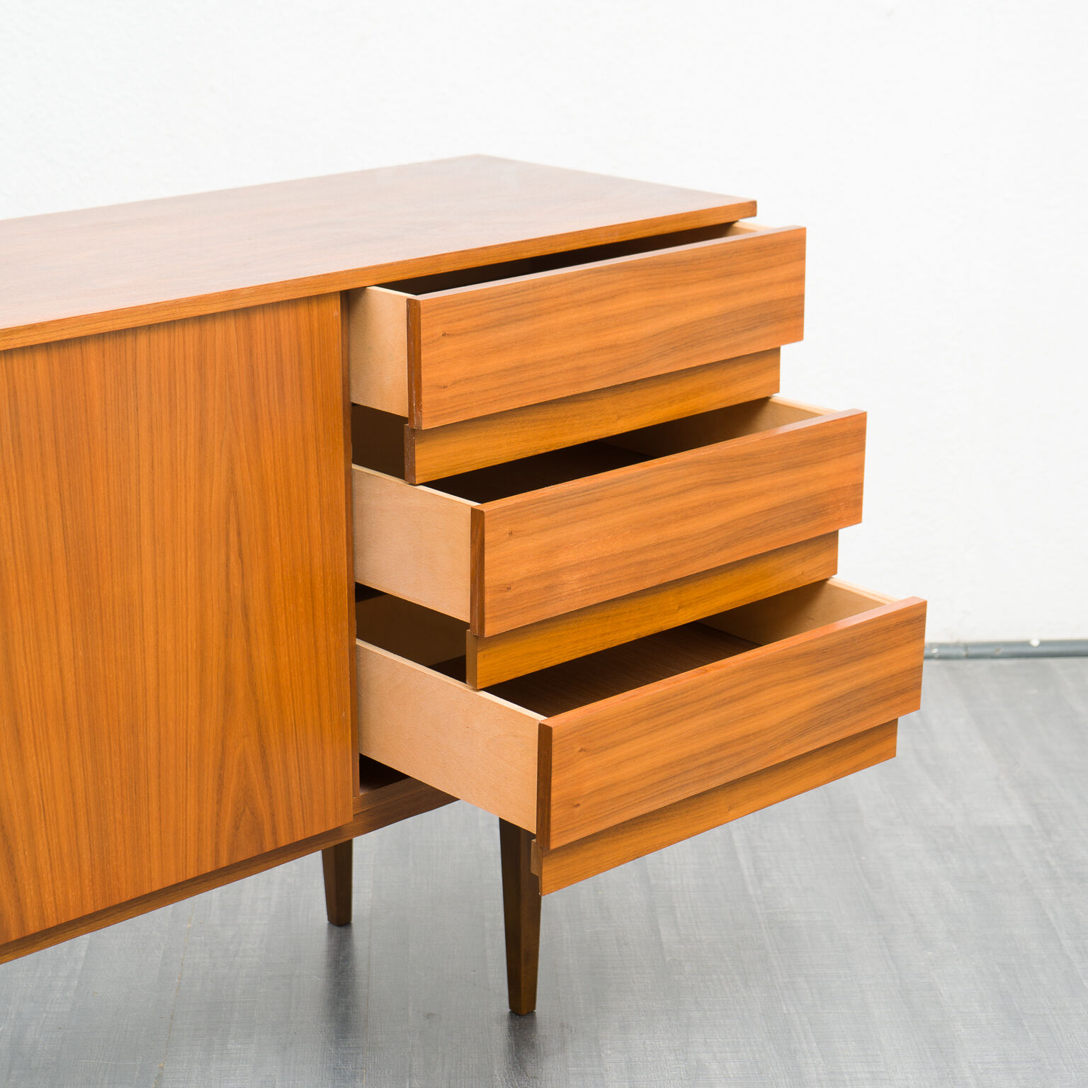 Enfilade 60s, walnut, restored 200cm