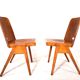 Set of two stackable plywood dining chairs, 1960