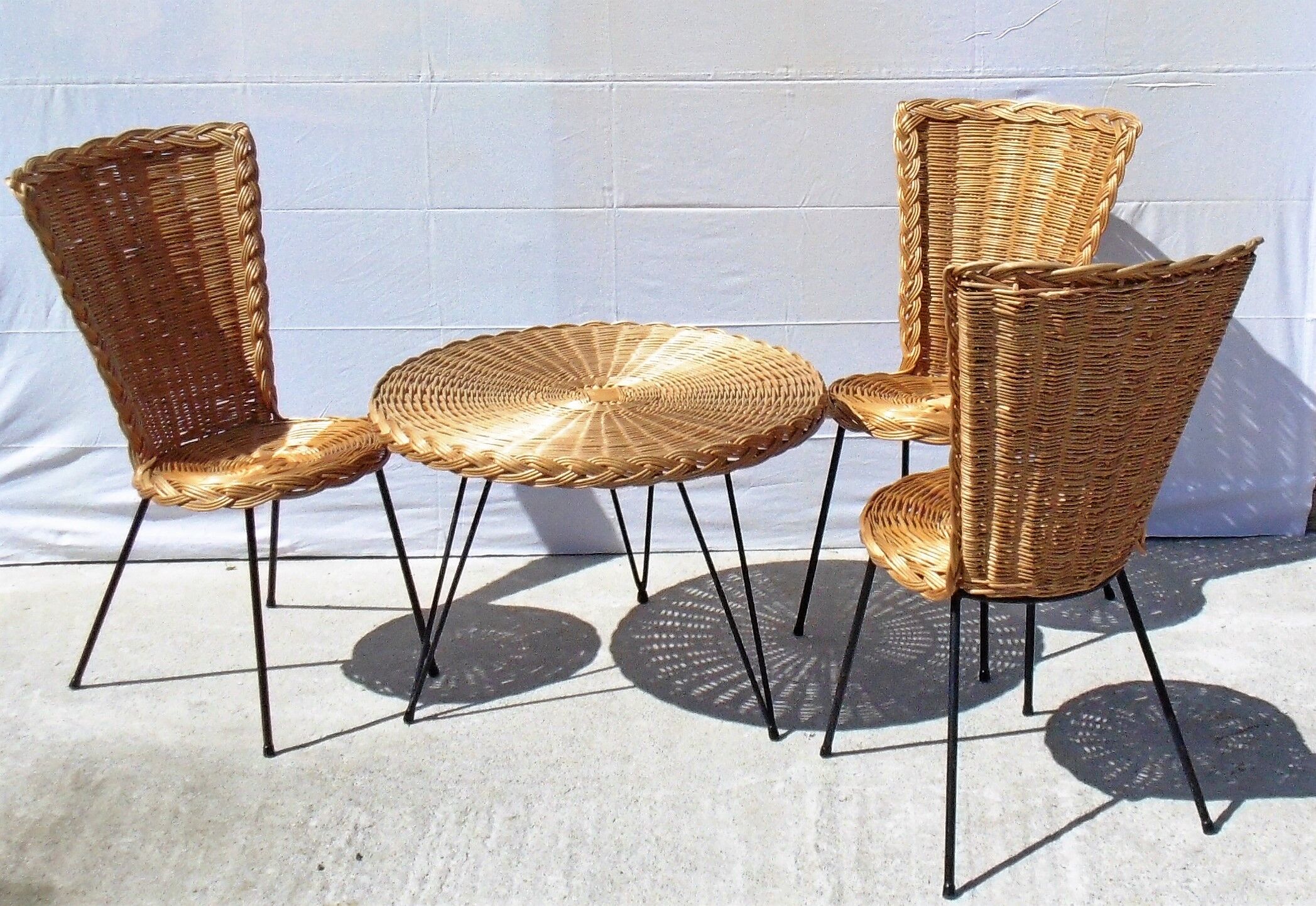 Wicker and rattan garden furniture 1960