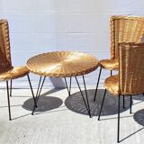 Wicker and rattan garden furniture 1960