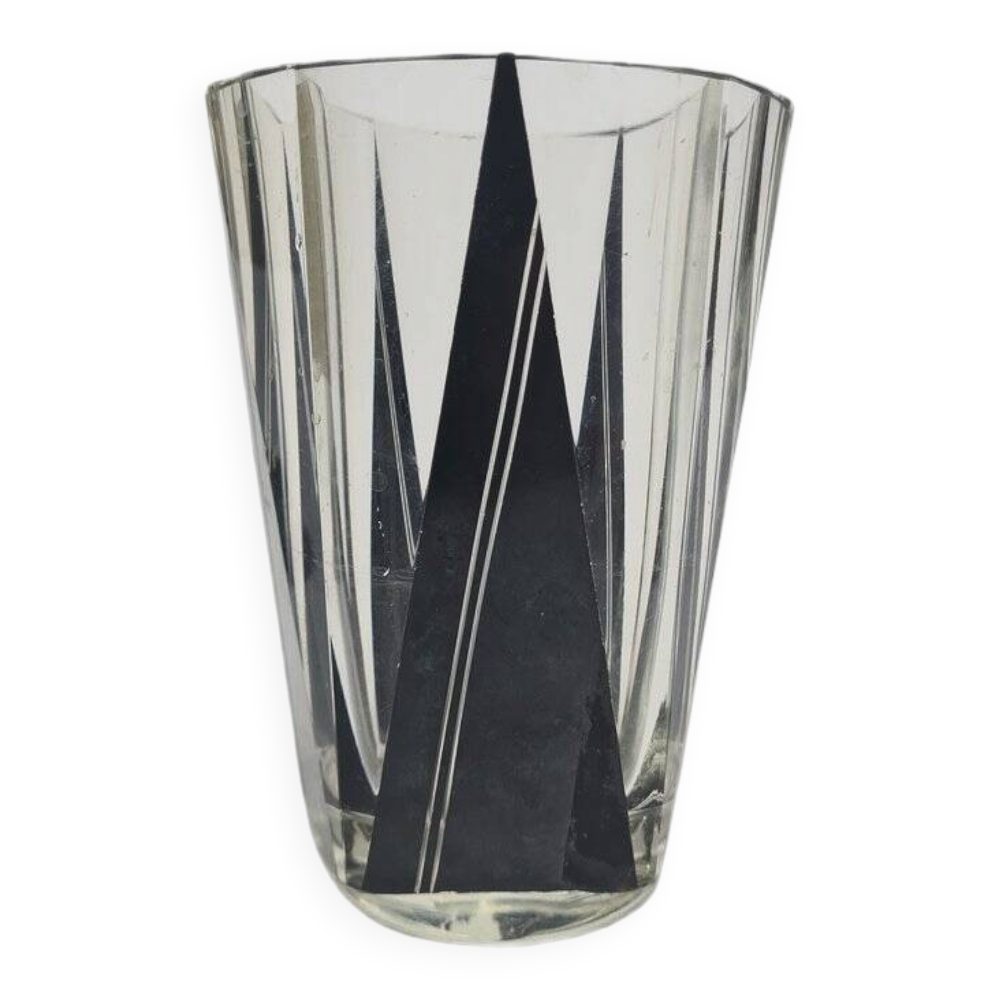 Art Deco glass carafe from Karel Palda, Czechoslovakia, 1930s