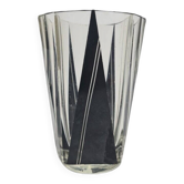 Vase Art Déco en verre de Karel Palda, Tchécoslovaquie, années 1930