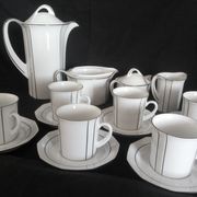 Art Deco coffee service for 6 people in porcelain Winterling Marktleuthen Bavaria (22 pieces)