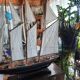 Large model of a three-masted ship, 105 cm x 100 cm x 20 cm.