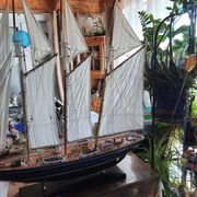 Large model of a three-masted ship, 105 cm x 100 cm x 20 cm.