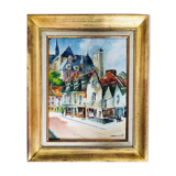 Painting: oil on canvas - animated landscape