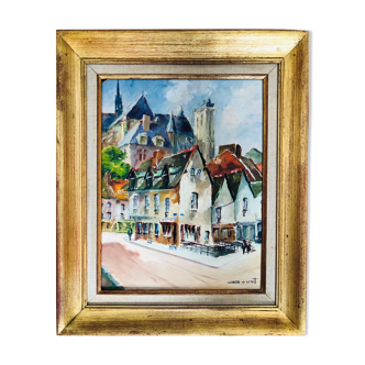Painting: oil on canvas - animated landscape