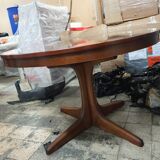 Round table extendable Baumann vintage 1970s
