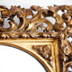 Miroir de bois doré florentin antique du 19ème siècle 67x80cm