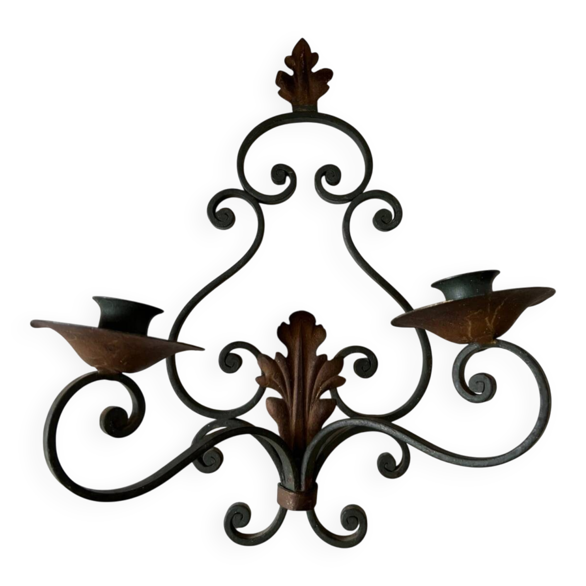 Bougeoir mural en fer forgé, 1940