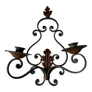 Bougeoir mural en fer