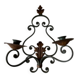 Bougeoir mural en fer forgé, 1940