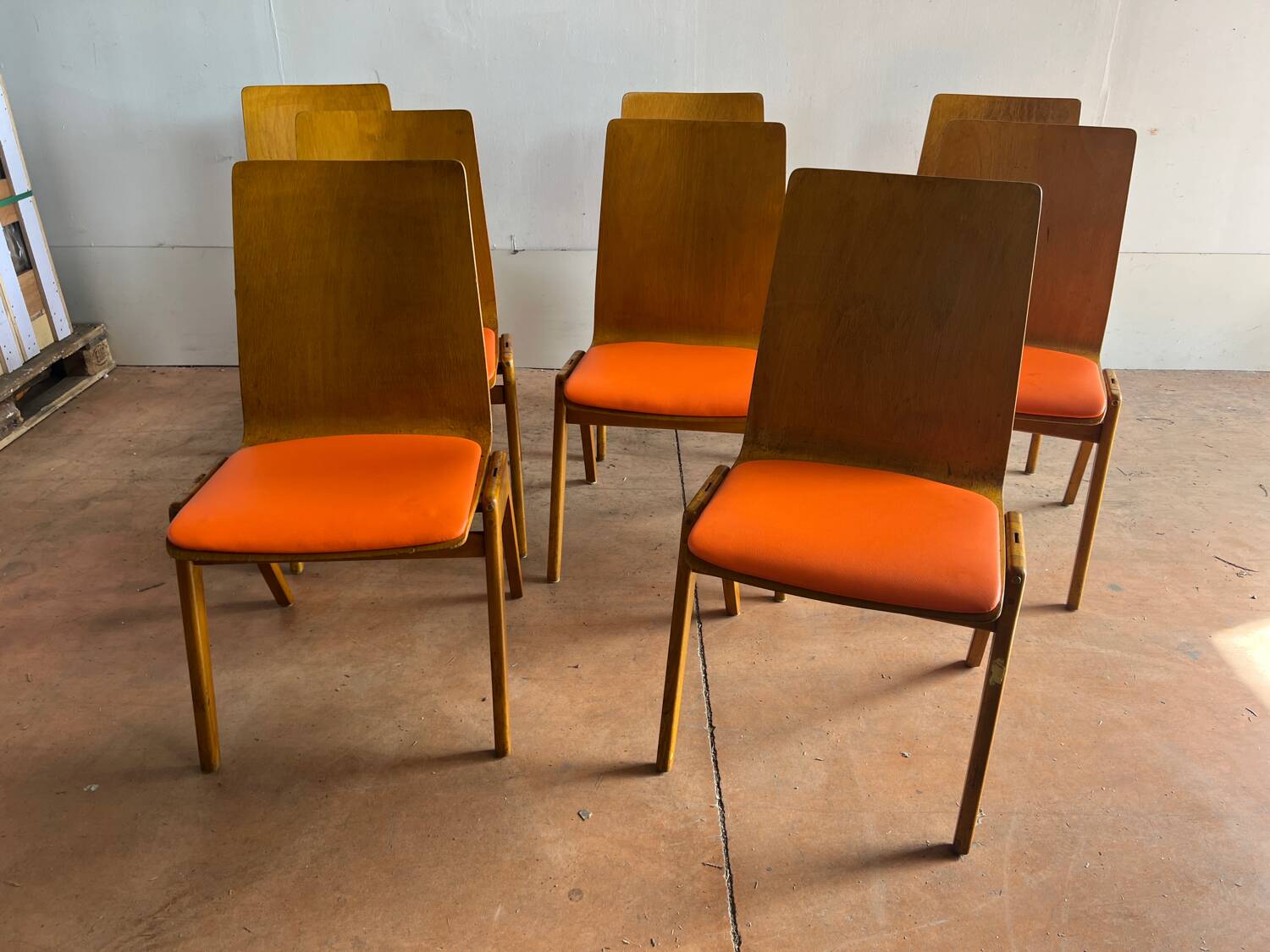 Set of 8 Scandinavian chairs