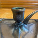 Handheld Candle Holder Art Nouveau Silver Metal Vintage Triangle