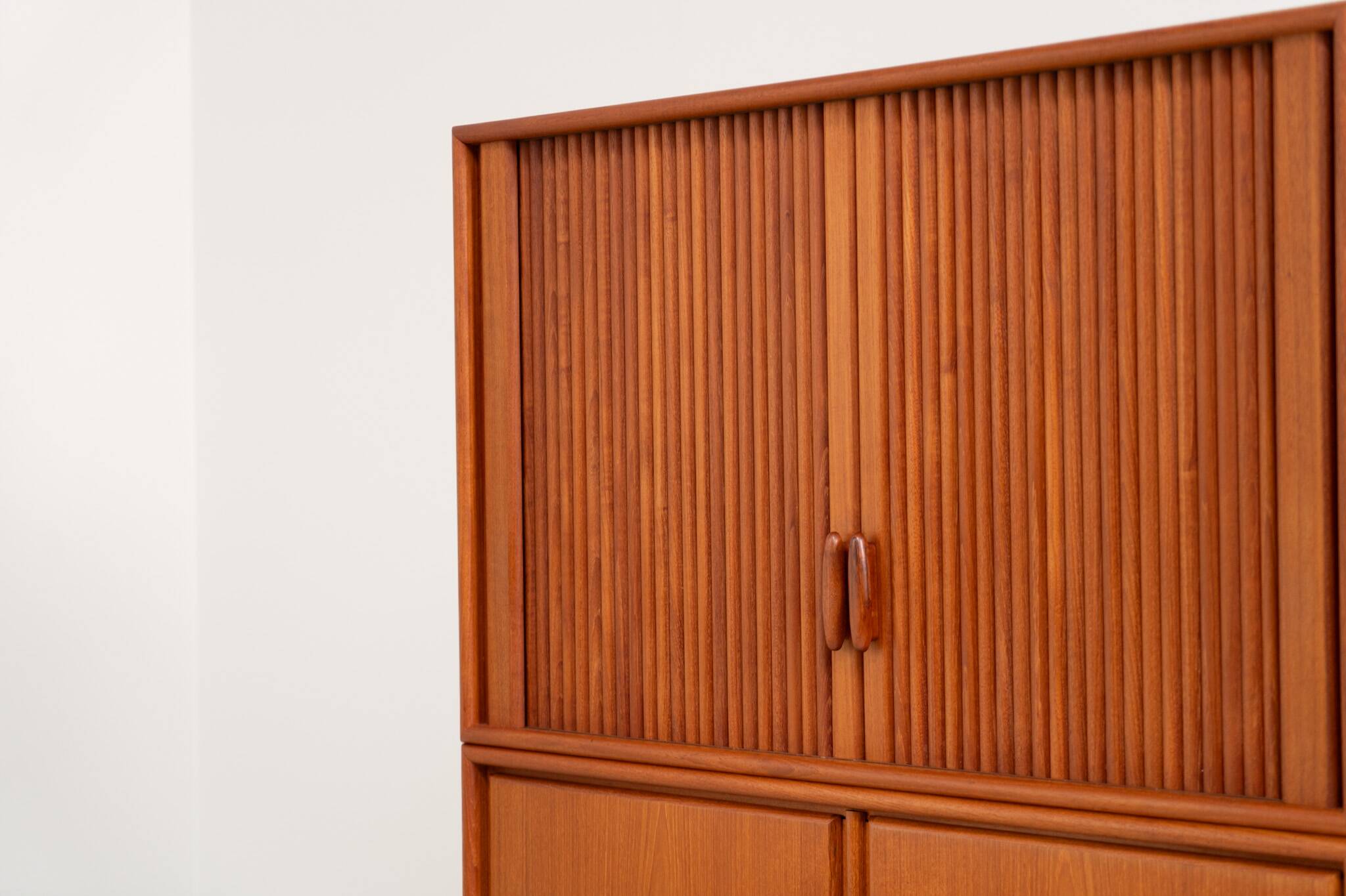 Highboard with tambour doors by Heinrich Riestenpatt
