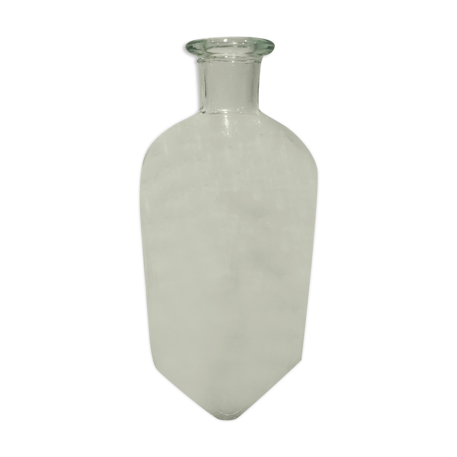 Light green glass apothecary bottle