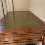 Very nice mahogany and green leather desk