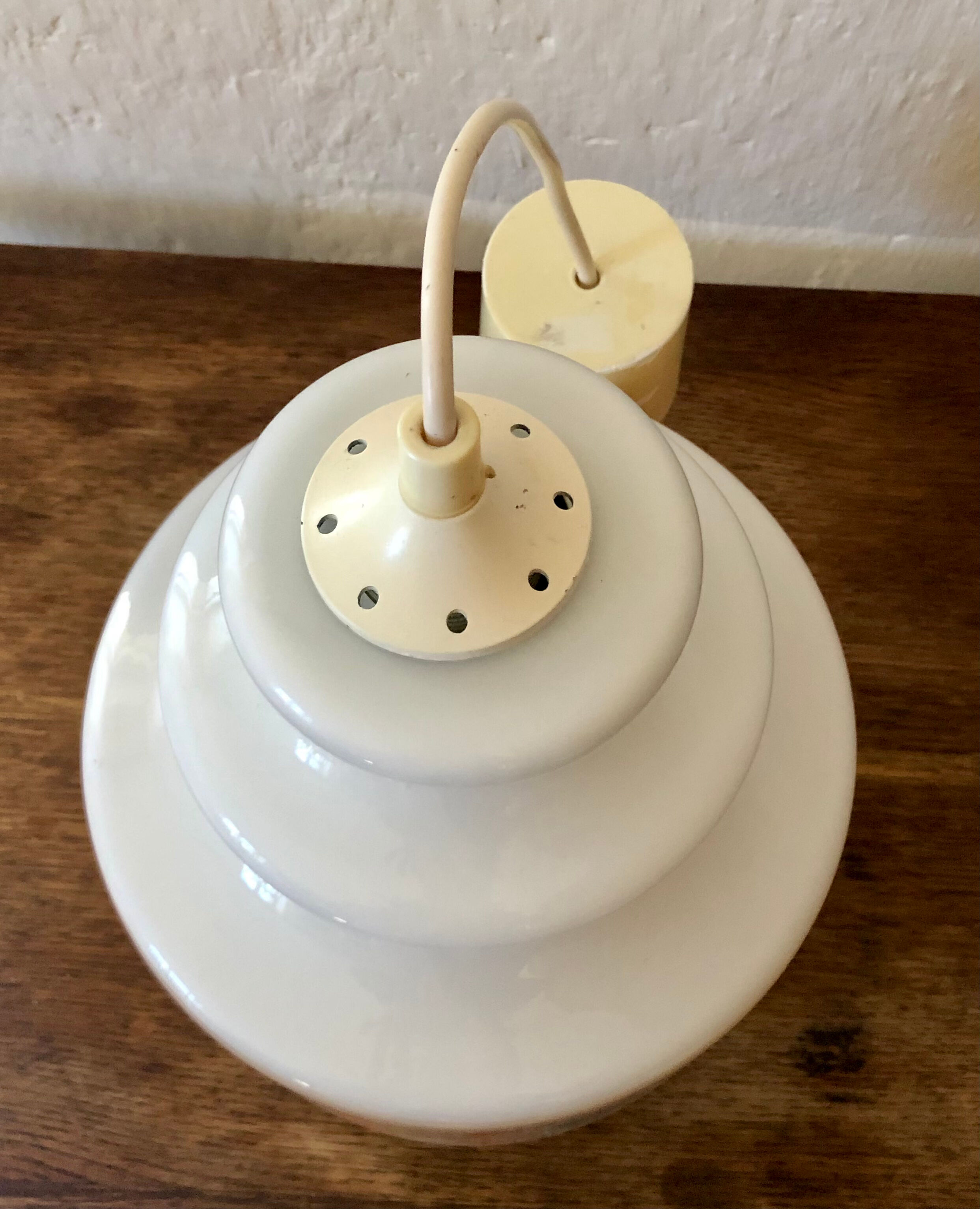 Vintage opaline pendant light