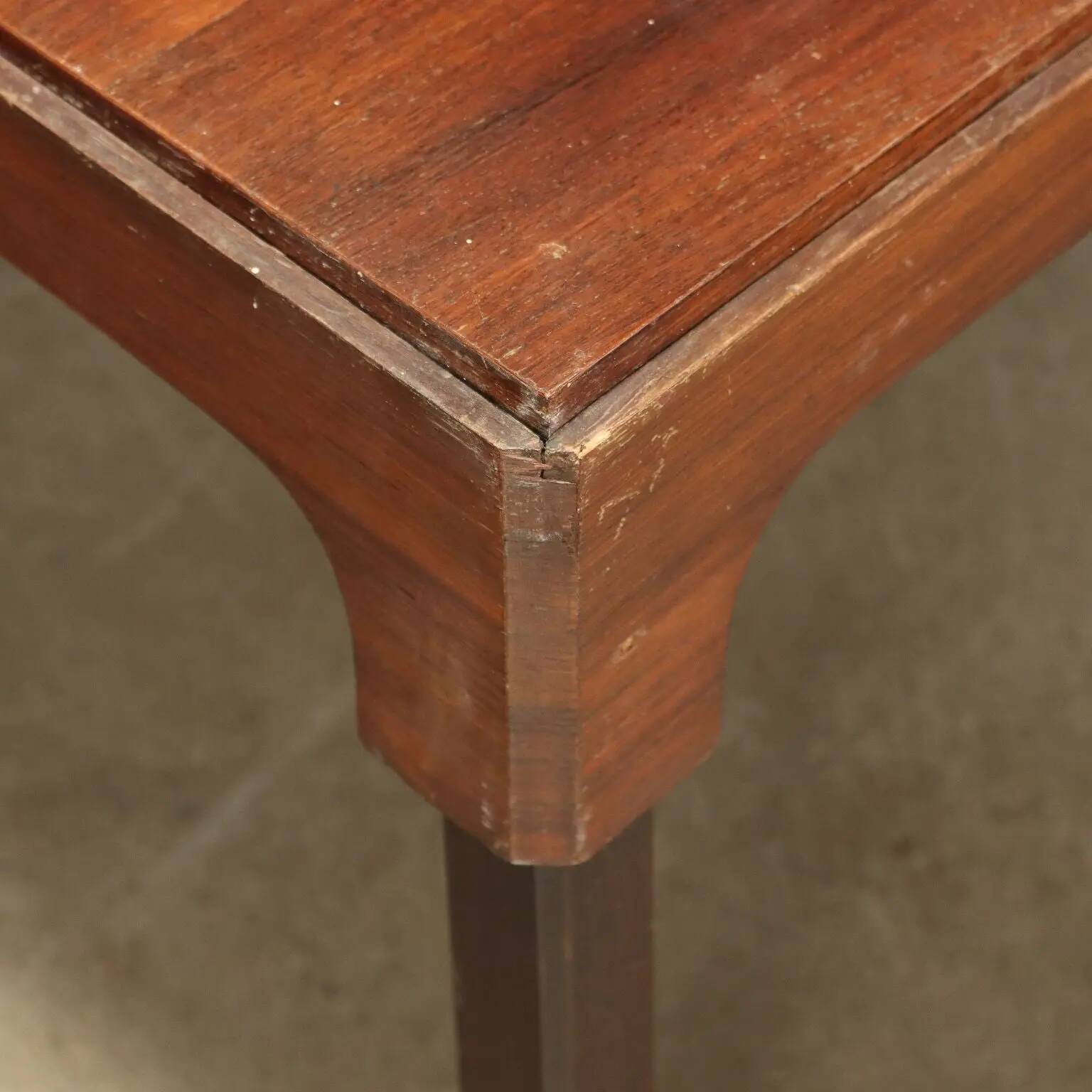 Vintage coffee table in veneered exotic wood, Italian design, 1960s.