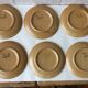 Set of 6 dessert plates made of sandstone