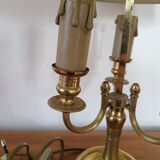 Antique Empire Style Bouillotte Lamp in brass and tin