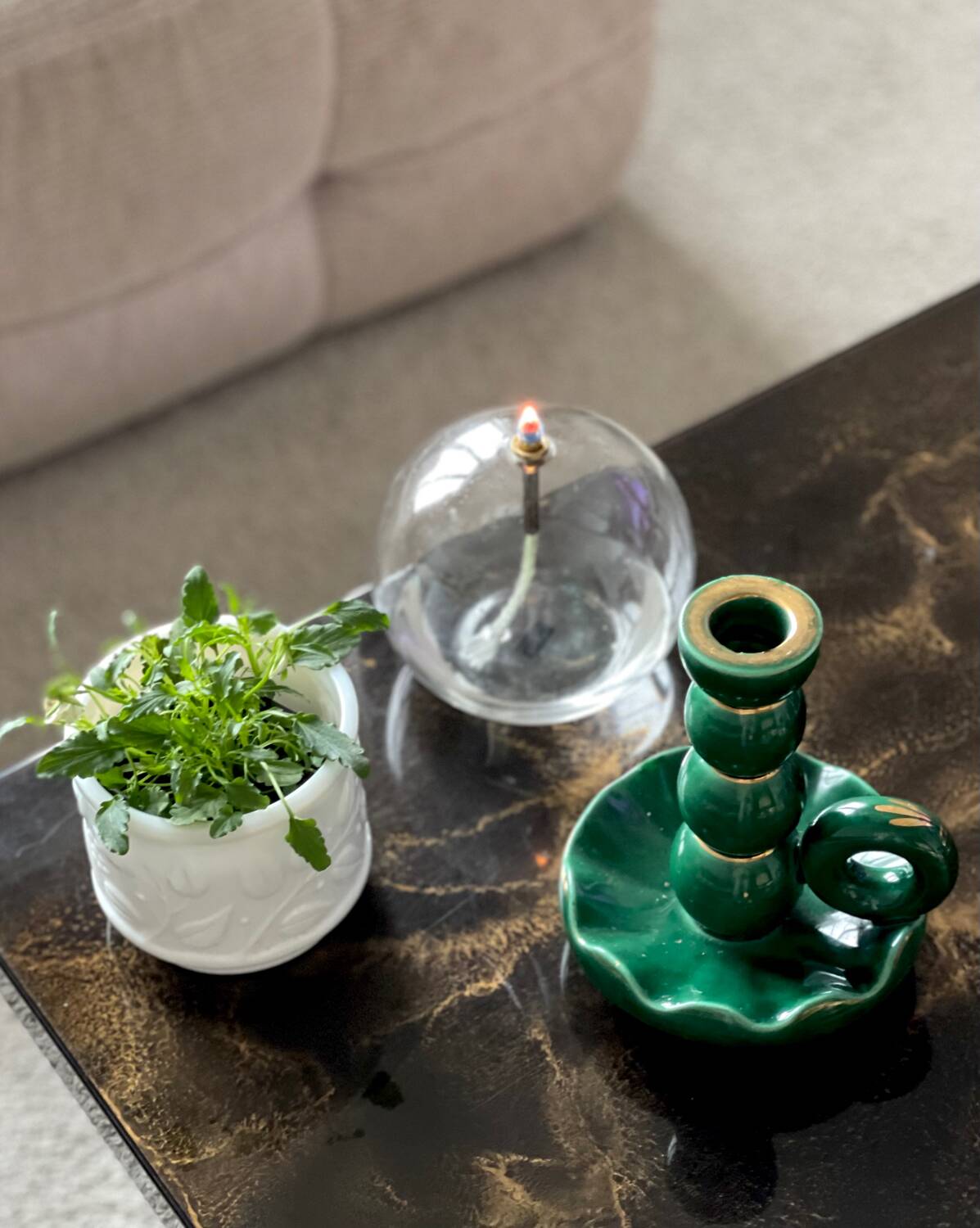 Ceramic candle holder 1950