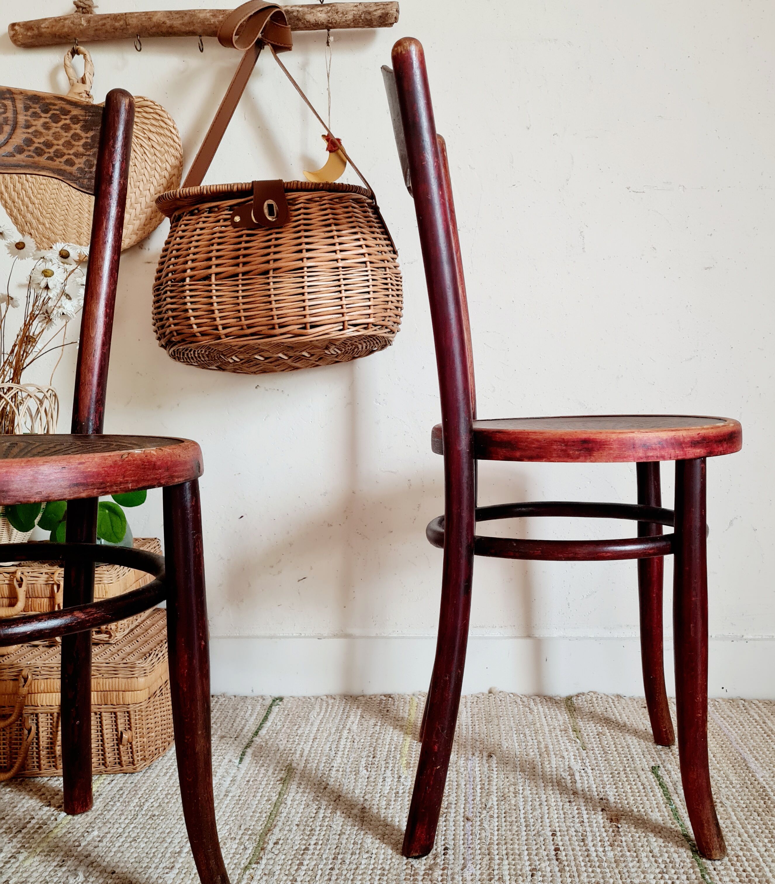 Duo of antique bistro chairs Jacob and Joseph Kohn