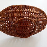 flat woven wicker basket