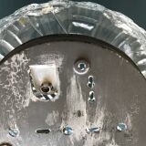 Round cast glass ceiling light