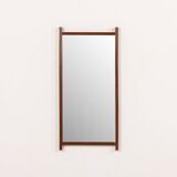 Italian mid century XL teak mirror, 1970s