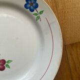 Assiettes plates fleurs