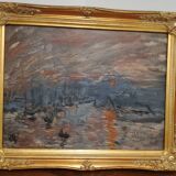 Oil painting - reproduction of Monet's Impression, rising sun
