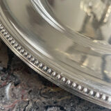 Flat Christofle round silver metal