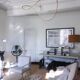 Curved rattan and rope pendant light