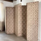 19th century floral fabric screen