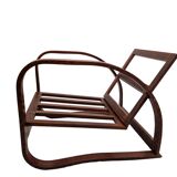 H-70 adjustable Art Deco armchair by J. Halabala, 1930s Czechoslovakia