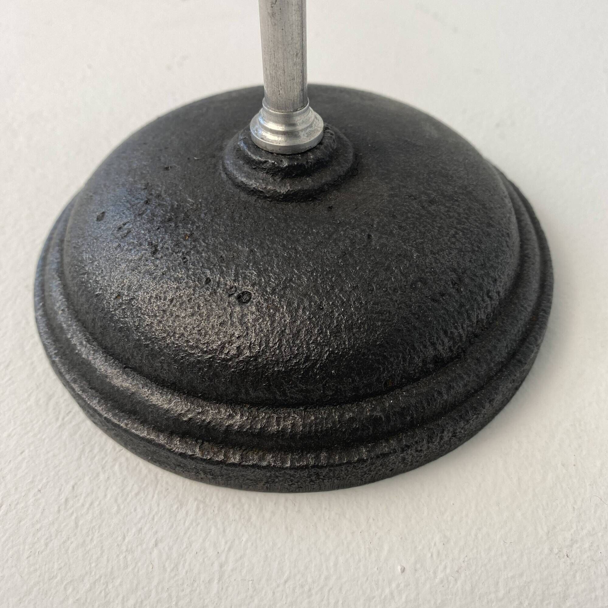 Vintage up and down lamp in opaline, brass and metal