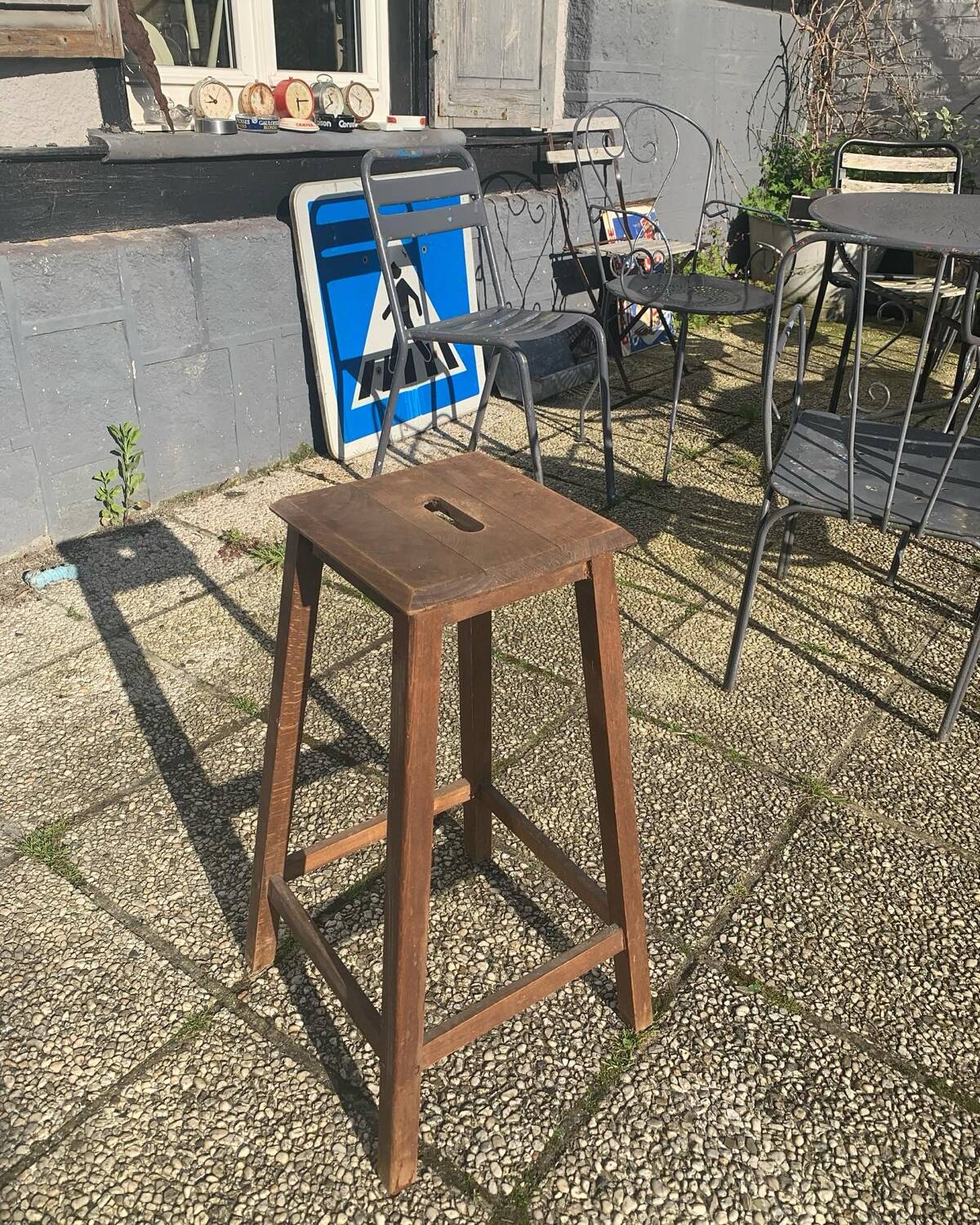 Old wooden stool