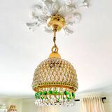 Luster en laiton et cristal